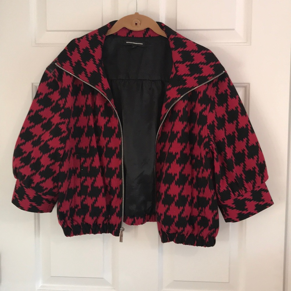Express Design Studio Houndtooth Jacket - image 1